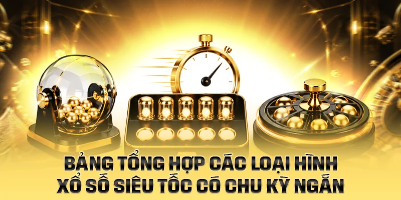 Bảng tổng hợp các loại hình xổ số siêu tốc có chu kỳ ngắn